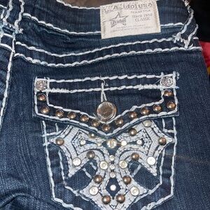 LA Idol Rhinestone Capri Shorts - Brand New with Tags